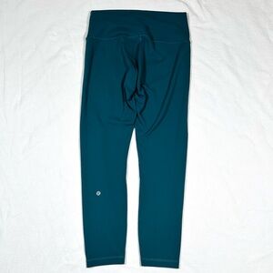 Lululemon Wunder Under SmoothCover High Rise Tight Legging 10 Teal Blue Green